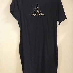 Baby Phat Black Dress with Gold Logo